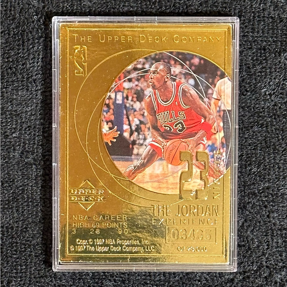 1997 Upper Deck 23 Nights The Jordan Experience 22K Gold Game 3 1993 Nba
Finals.